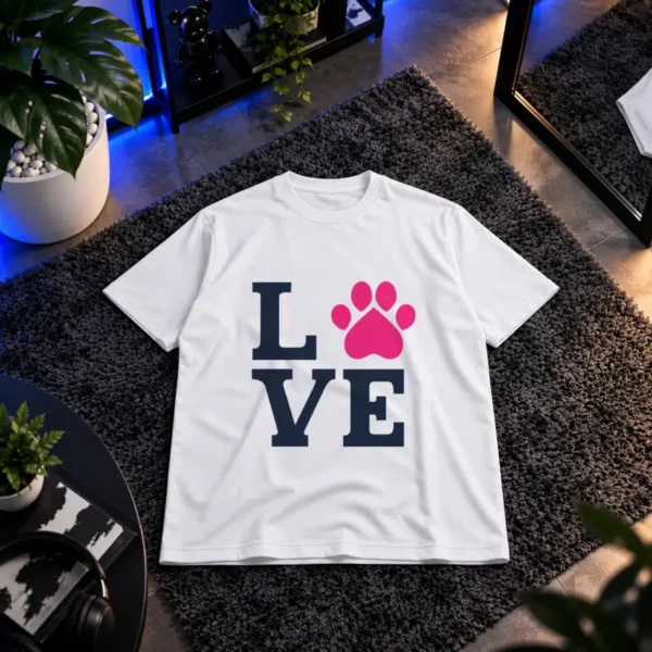 تیشرت عشق حیوانات طرح LOVE Paw کد 10901