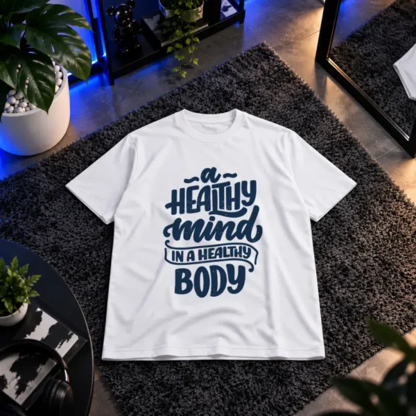 تیشرت نوشته A Healthy Mind in a Healthy Body کد 10993