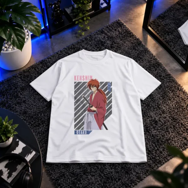 تیشرت انیمه روروونی کنشین طرح خاکستری (Kenshin) کد 11327