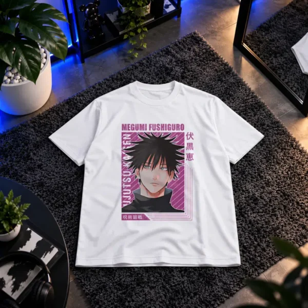 تیشرت انیمه جوجوتسو کایسن طرح مگومی صورتی (Jujutsu Kaisen) کد 11486