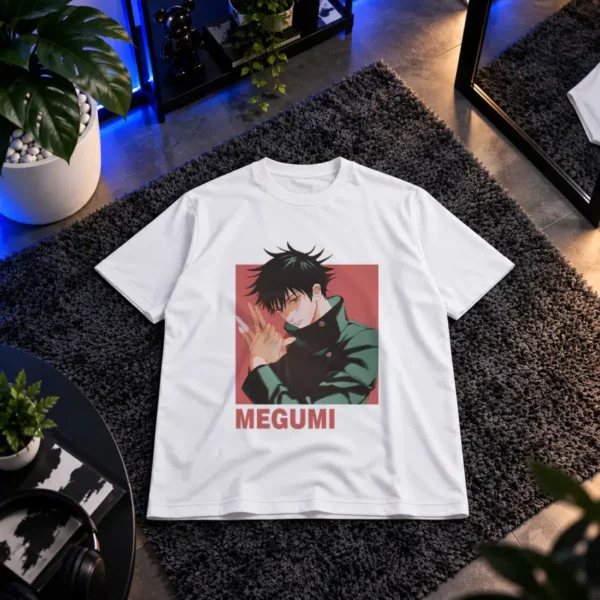 تیشرت انیمه جوجوتسو کایسن طرح مگومی سبز اشاره‌گر (Megumi) کد 11506