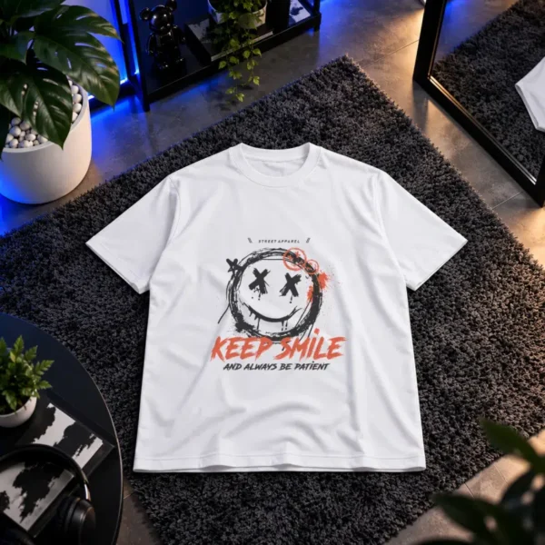 تیشرت استریت‌ویر طرح Keep Smile