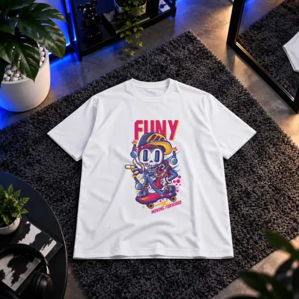 تیشرت جمجمه کارتونی طرح Funny Skull کد 11749