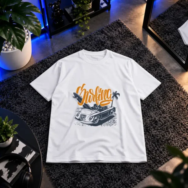تیشرت ماشین کلاسیک طرح موج‌سواری (Surfing)