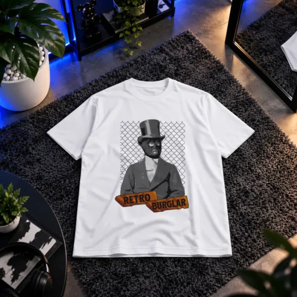 تیشرت دزد جنتلمن طرح رترو (Retro Burglar) کد 1181