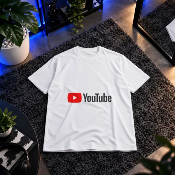 تیشرت یوتیوب طرح لوگوی قرمز و مشکی (YouTube) کد 12105