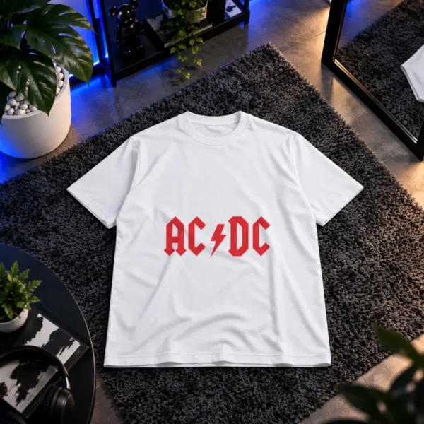 تیشرت گروه راک ای‌سی دی‌سی طرح لوگو (AC/DC) کد 12141