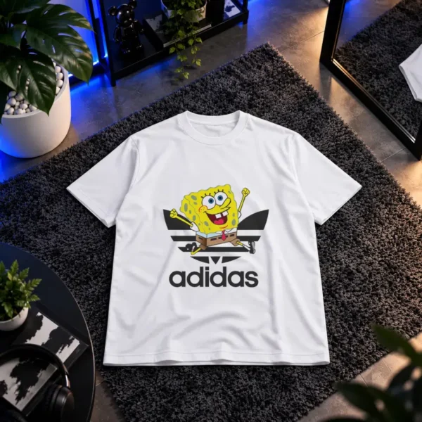 تیشرت باب اسفنجی طرح آدیداس کارتونی (SpongeBob) کد 12208