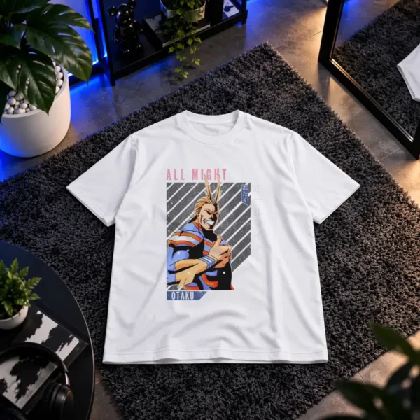 تیشرت انیمه مای هیرو آکادمیا طرح آل مایت پوستری (All Might) کد 12340