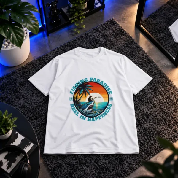 تیشرت ماهیگیری طرح بهشت ماهیگیری Fishing Paradise کد 12427
