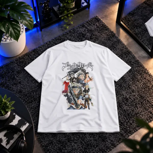 تیشرت انیمه بلک کلاور طرح گروهی شخصیت‌ها (Black Clover) کد 12451