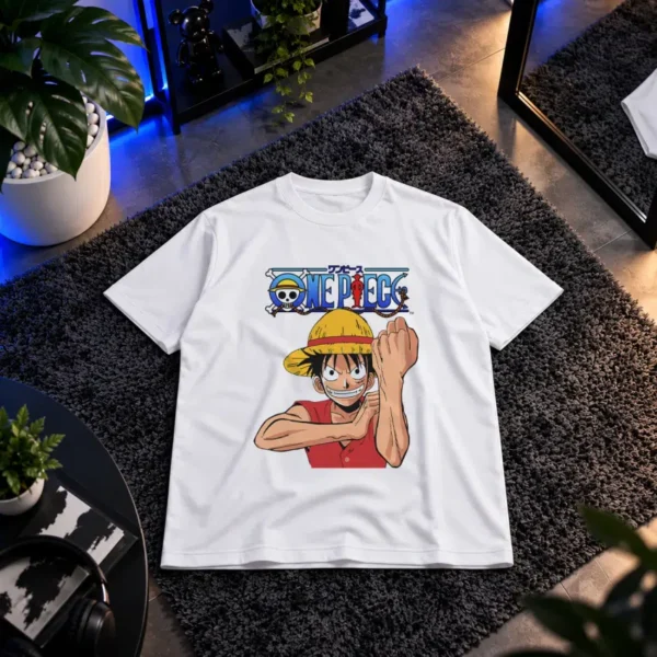 تیشرت انیمه وان پیس طرح لوفی (Luffy) کد 12514