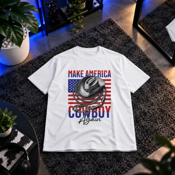 تیشرت کابوی طرح Make America Cowboy Again کد 12861