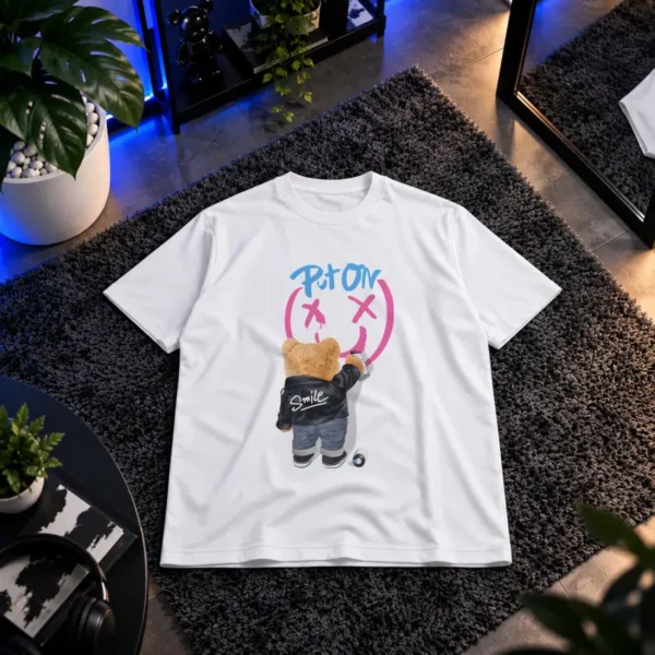 تیشرت خرس کارتونی طرح Put On a Smile کد 13346