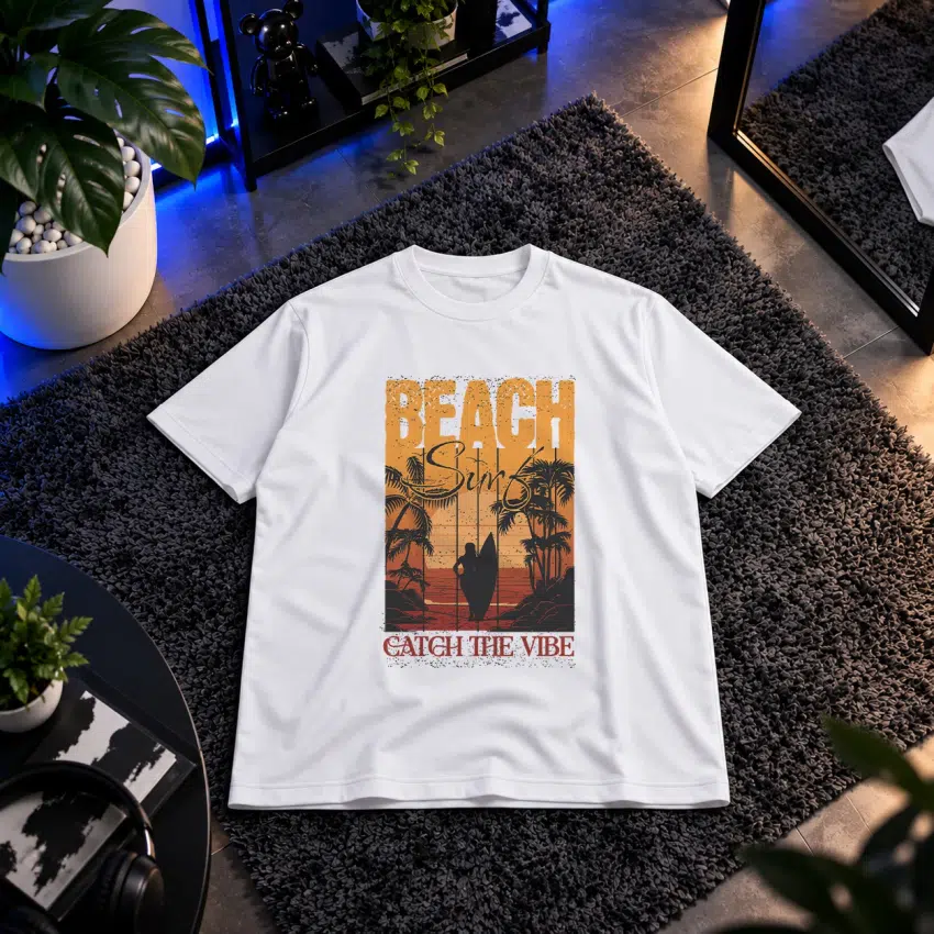تیشرت طرح ساحل Catch the Vibe کد 14223