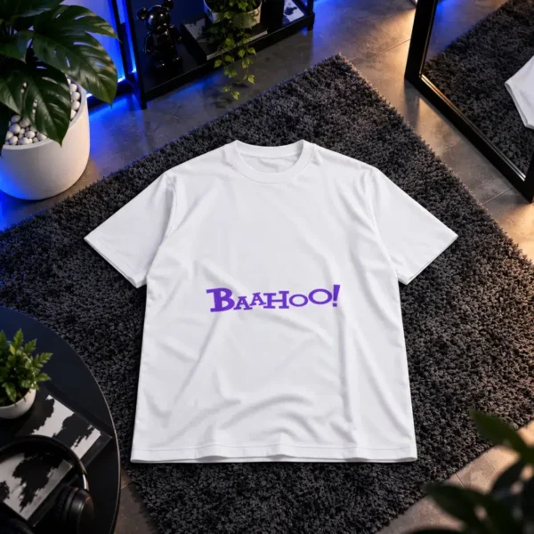 تیشرت طرح لوگوی بنفش Baahoo کد 14563
