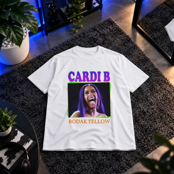 تیشرت طرح پوستر Cardi B Bodak Yellow کد 14582