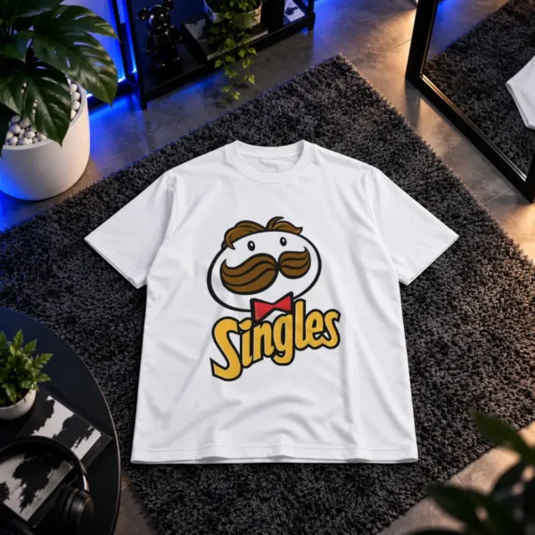 تیشرت طرح لوگو طنز Singles کد 14729