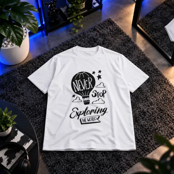 تیشرت طرح بالن Never Stop Exploring کد 14905