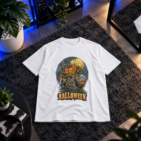 تیشرت طرح کدو و جمجمه Halloween کد 14938