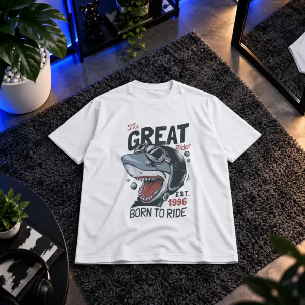 تیشرت کوسه طرح The Great Rider کد 14957