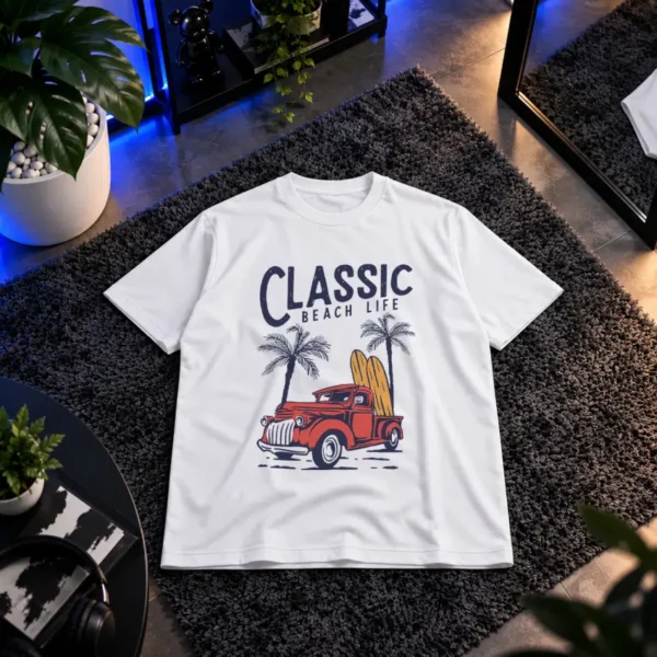تیشرت وانت کلاسیک طرح Classic Beach Life کد 15026
