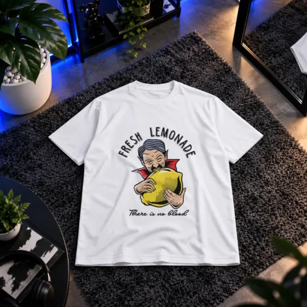 تیشرت دراکولا طرح لیموناد Fresh Lemonade کد 15191