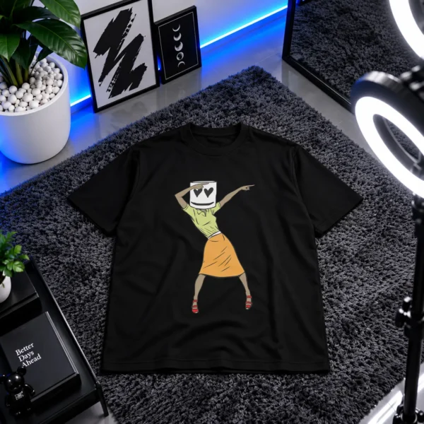 تیشرت مارشملو طرح رقص کارتونی (Marshmello) کد 1525