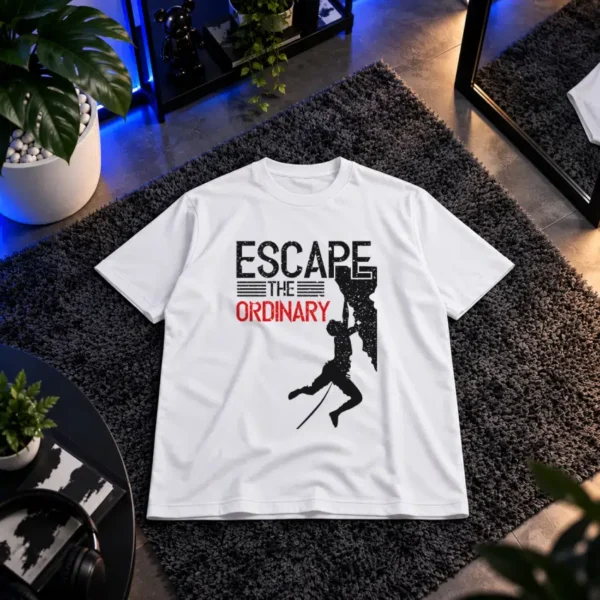 تیشرت صخره‌نوردی طرح Escape the Ordinary کد 15577