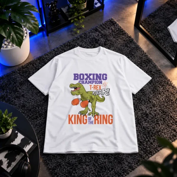 تیشرت دایناسور طرح بوکس King of the Ring کد 15669