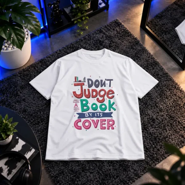 تیشرت کتاب‌خوانی طرح Don't Judge a Book by Its Cover کد 15815