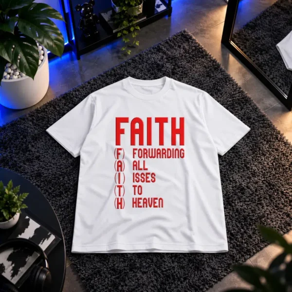 تیشرت انگیزشی طرح تایپوگرافی Faith