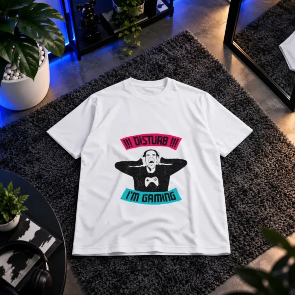 تیشرت طرح گیمینگ Disturb I'm Gaming کد 16296