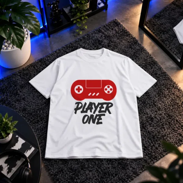 تیشرت طرح دسته بازی Player One کد 16328