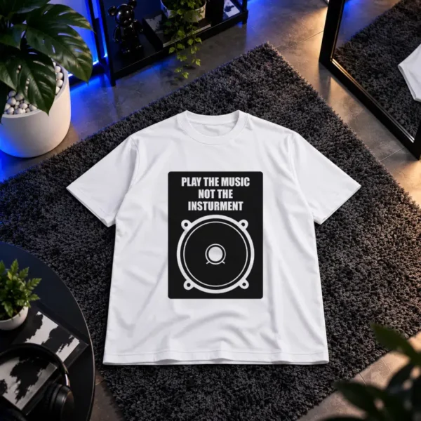 تیشرت طرح بلندگو Play the Music Not the Instrument کد 16436