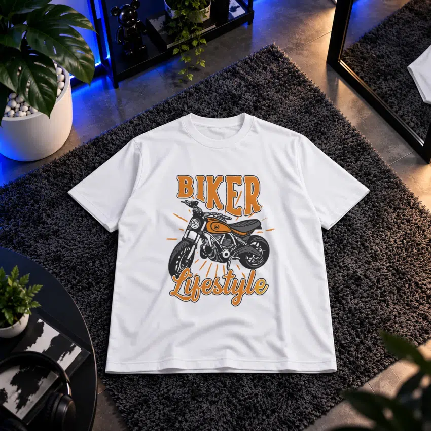 تیشرت موتورسیکلت طرح Biker Lifestyle کد 16532