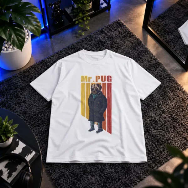 تیشرت سگ طرح پاگ کت‌وشلوار Mr. Pug کد 16661