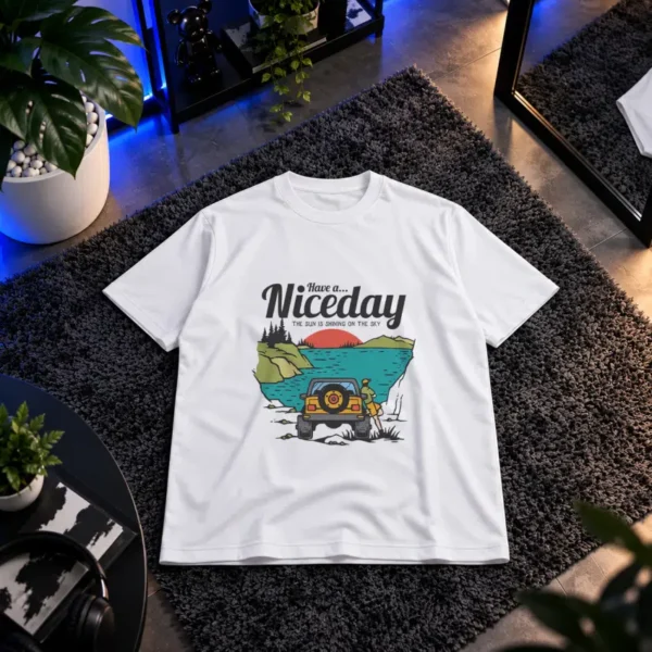 تیشرت طبیعت‌گردی طرح سفر با آفرود Nice Day کد 16939
