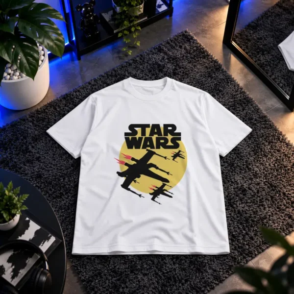 تیشرت جنگ ستارگان طرح نبرد هواپیماهای فضایی (Star Wars)