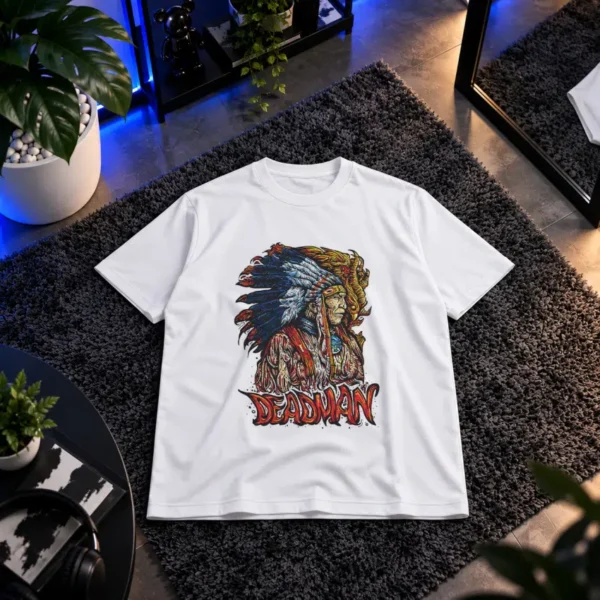 تیشرت سرخپوست طرح جنگجوی قبیله‌ای (Deadman) کد 17842
