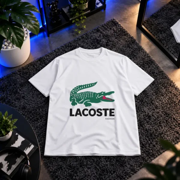 تیشرت لاکوست طرح لوگوی کروکودیل سبز (Lacoste)