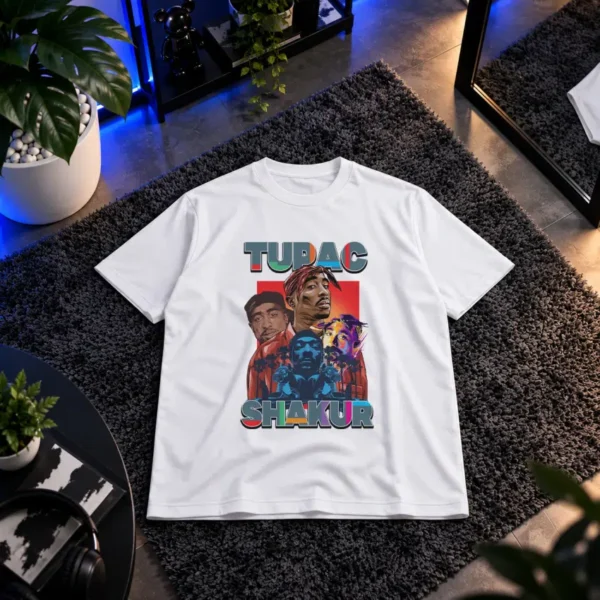 تیشرت طرح پرتره توپاک شکور (Tupac Shakur) کد 18679