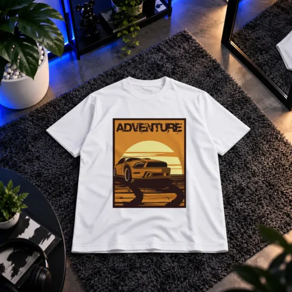 تیشرت خودرو طرح ماسل کار Adventure کد 18966