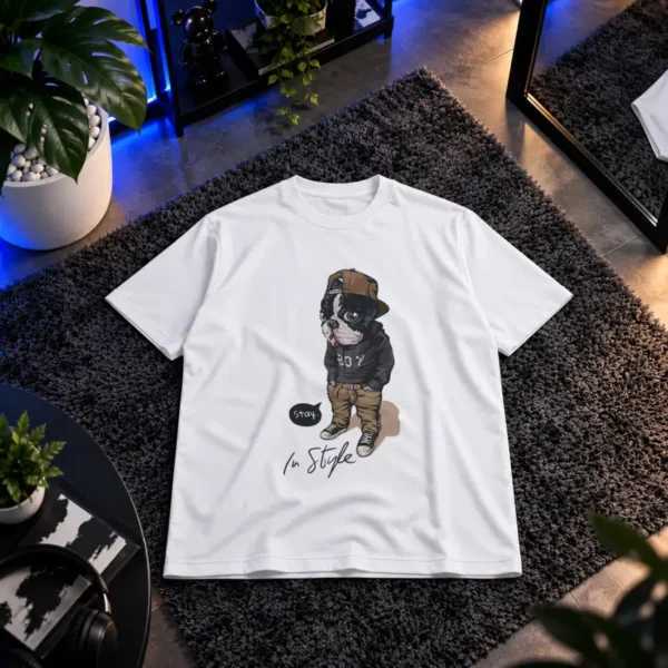تیشرت سگ بولداگ فرانسوی طرح In Style کد 19082