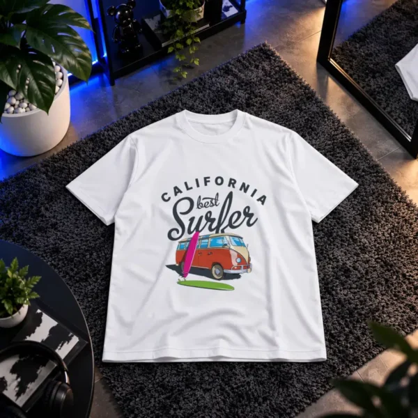 تیشرت ون کلاسیک طرح California Best Surfer کد 19090