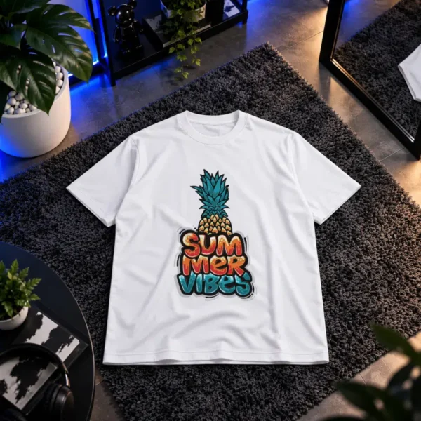 تیشرت طرح آناناس Summer Vibes کد 19296
