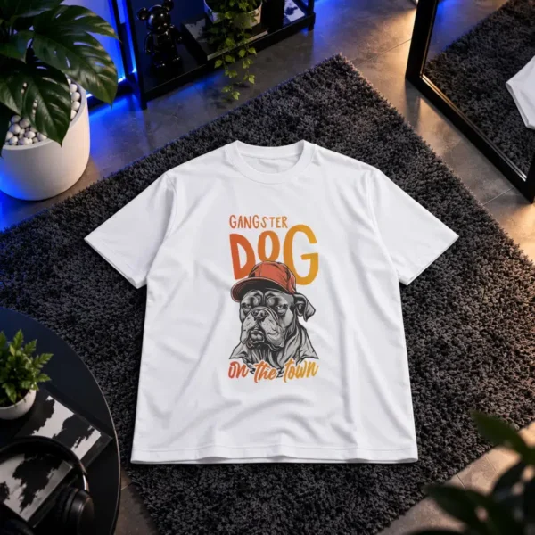 تیشرت سگ بولداگ طرح گنگستر (Gangster Dog) کد 19627