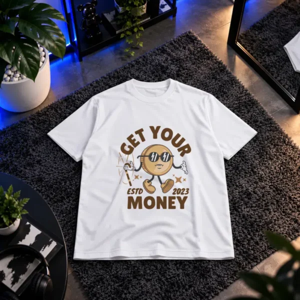 تیشرت طرح سکه Get Your Money کد 19676