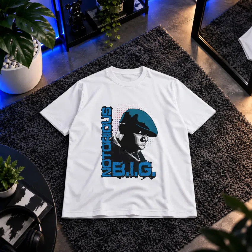 تیشرت رپر طرح تایپوگرافی Notorious B.I.G. کد 19694