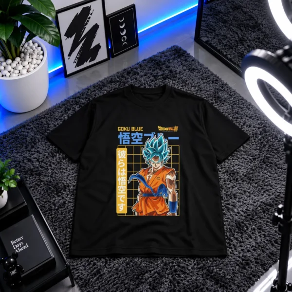 تیشرت انیمه دراگون بال طرح گوکو بلو (Goku Blue) کد 19821